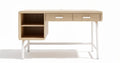 Wooden desk with storage drawers and open shelves for home office use 120 x 60 x 75cm