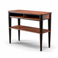 Console table with two open shelves made of wood and metal 120 x 40 x 75cm