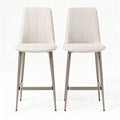 Bar stools set of two with upholstered seats and metal frames 45 x 45 x 105cm