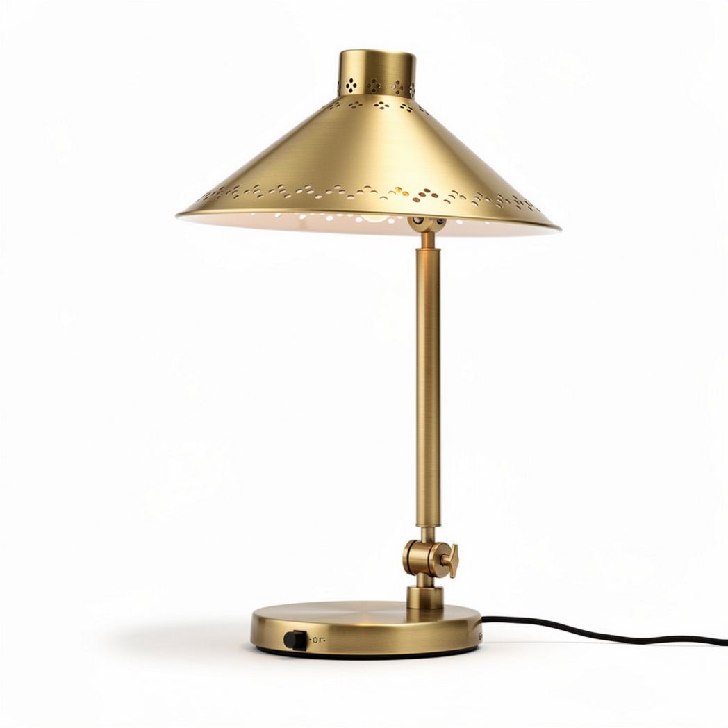 Brass table lamp with adjustable height and modern design 30 x 30 x 50cm