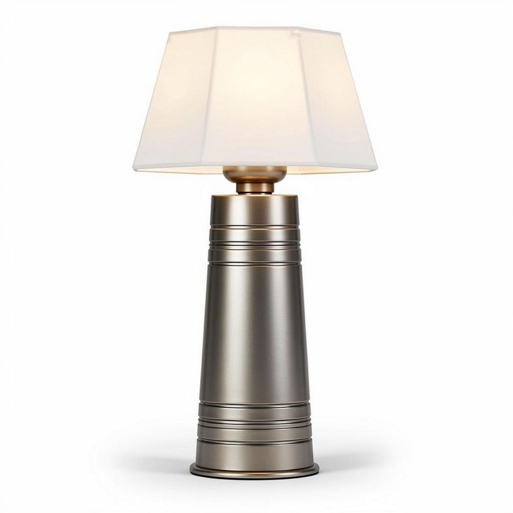 Metal table lamp with fabric shade 30 x 15 x 45cm suitable for living room