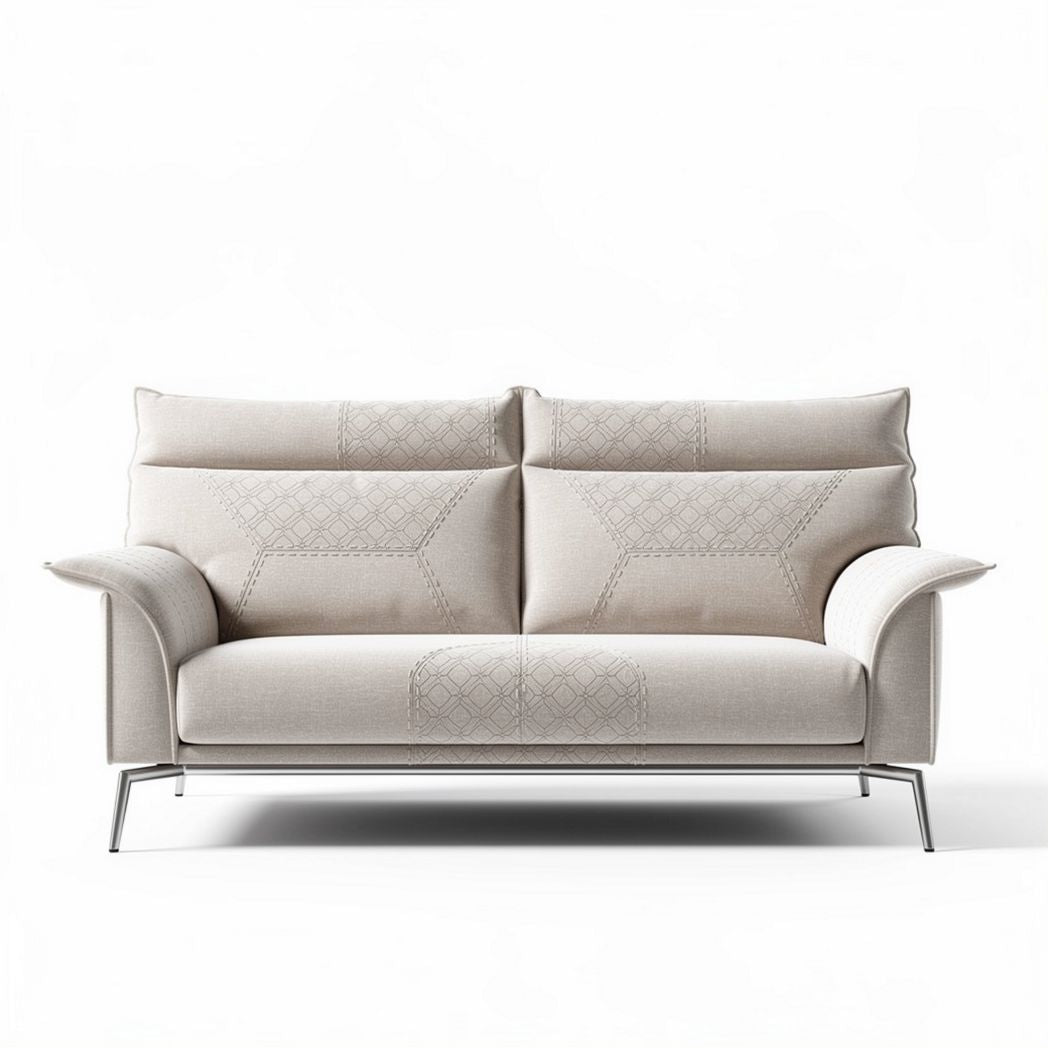 Fabric loveseat with modern design and metal legs 200 x 90 x 85cm